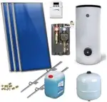 Solaranlage Warmwasser Solarpaket 3 Kollektoren Speicher Flexrohr Flachkollektor