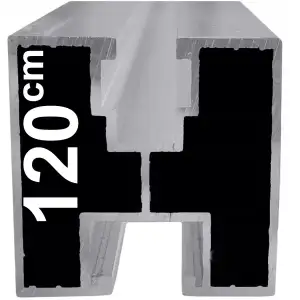 NIBLO Solar Schiene (120cm ; 40x40cm, Typ S) Solarprofil Montagesystem Aluminium