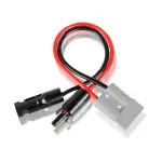 60cm Solarstecker auf 50A Anderson Steckverbinder Kabel,10AWG Stecker für Solarmodulkabel,Solarpanel Kabel Kit,Solarpanel Verlängerungskabel für Tragbare Generatoren Energiespeicher RV