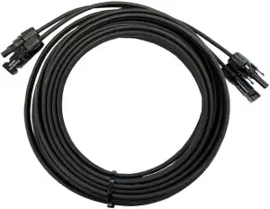Kleines Kraftwerk Solarkabel Verlängerung 4mm² – 3 m (Paar), MC4 beidseitig mont
