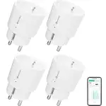 KETOTEK WLAN Steckdose, Alexa Steckdose mit Strommessung, WiFi Steckdosen Kompatibel mit Alexa, Google Assistant, Smart Plug mit App Fernbedienung, Sprachsteuerung (4er-Pack)