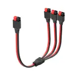 ELFCULB Anderson Y Kabel,12AWG 45A Anderson Verlängerungskabel 1 auf 3 Anderson Y Splitter(30cm)