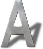 Hausnummer aus Edelstahl selbstklebend-Höhe 12 cm Hausnummer klebend silber-Hausnummer-zahlen edelstahl(A)