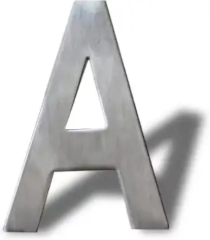 Hausnummer aus Edelstahl selbstklebend-Höhe 12 cm Hausnummer klebend silber-Haus