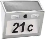 Haushalt International Solar Hausnummer mit Standby Beleuchtung und Bewegungsmelder