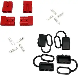Offgridtec 4er-Pack Anderson Stecker mit Staubschutzkappe für 6AWG Kabel, Anders