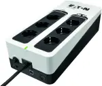 Eaton 3S 550 DIN - Unterbrechungsfreie Stromversorgung (USV) - 550 VA mit Überspannungsschutz (6 DIN Ausgänge, Überspannungsschutz, Schalldämpfer) - Weiß & Schwarz (3S550D)