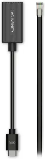 AC Infinity RJ11/12-zu-UIS Adapterkabel Typ-A – Adapter-Dongle inkl. Verlängerungskabel zum Anschluss von RJ11/RJ12 Grow Lights mit PWM- und 0–10 V Stromquellen-Dimmung an UIS Ports