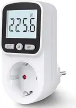 Stromzähler für Steckdose Stromverbrauchsmesser Steckdose 8 Modi, Strommessgerät Steckdose Energi...