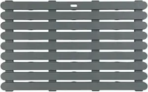 WENKO Badematte Mod. Indoor & Outdoor Grau, 50 x 80 cm mit rutschhemmender Struk
