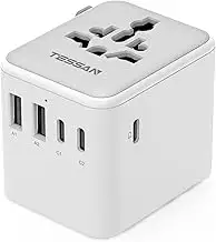 TESSAN Reiseadapter Weltweit, Universal Reiseadapter mit 2 USB A und 3 USB C, In