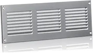 300x100mm Lüftungsgitter - Edelstahl Abluftgitter mit Insektenschutz Abluft Zulu