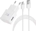 Ladeadapter mit Schnellladefunktion (USB Typ-C) Schnellladegerät mit Original Ladekabel 1,5m Für Samsung Galaxy S10/S9/S8/S10e/S10+/S8+/S9+/Note 8 9 20/S22/S21/S21 Ultra/ S20/Z Flip3/A16/A30/A53