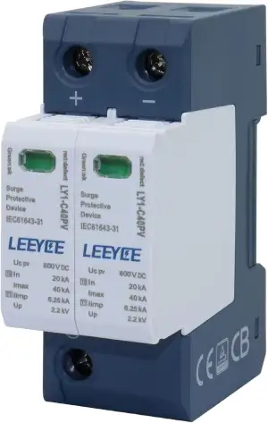 LEEYEE 2-Polig Überspannungsschutz Typ 2, 20-40KA 600V DC, Überspannungsableiter