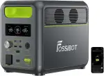 FOSSiBOT Tragbare Powerstation F1200, 1024Wh LiFePO4 Solargenerator mit 2 1200W AC (Spitze 2400W), 100W Typ-C, 0-100% Akku in 45 Min Power Station, für Camping, Wohnmobil, RV, Reisen