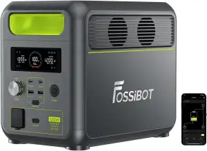 FOSSiBOT Tragbare Powerstation F1200, 1024Wh LiFePO4 Solargenerator mit 2 1200W 