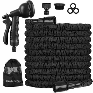 Gartenschlauch Flexibel 15M | Dehnbarer Wasserschlauch Anti-Knick | Mit 8-Modi S