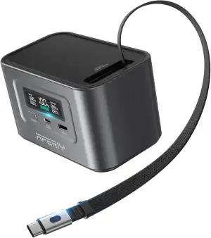 AFERIY 99.2WH Tragbare Powerstation,145W LiFePO4 Batterie, Mobile Stromversorgun