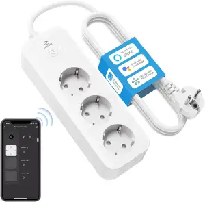 Eightree Smart WLAN Steckdosenleiste mit 3 AC-Anschlüsse, Smart Mehrfachsteckdos