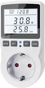 KETOTEK Stromzähler für Steckdose, Stromverbrauchsmesser, Energiekostenmessgerät, Stromkostenmess...