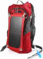 VGEBY Outdoor-Solarrucksack, Strapazierfähiger Nylon-Multifunktionsrucksack mit 6,5-W-Solarpanel, 2 L, Wasserbeutel, Taktische Rucksäcke für Radfahren, Reisen, Taktische Taschen und Rucksäcke