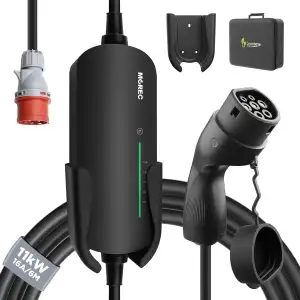 Morec Mobile Wallbox 11KW Ladekabel Typ 2 6-16A 380V, EV-Ladegerät und Mobile La