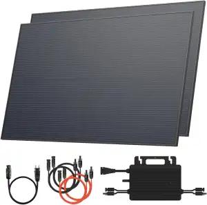 Solarway® Balkonkraftwerk 800W mit 1000Wp Solarmodulen – Komplettset mit Hoymile