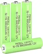 PKCELL AAA Wiederaufladbare Batterie 300mAh NI-MH 1.2V Batterie,vorgeladene Batterie für Garten S...