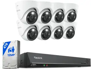 Reolink 12MP Überwachungskamera Set Aussen, 8X PoE IP Kamera Outdoor Innen, 16CH