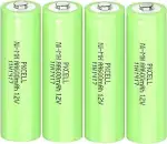 Batterien AA Wiederaufladbar Akku NIMH 1,2V 600mAh für Solarlampen,Spielzeug,4 Stück,PKCELL