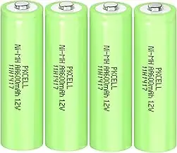 Batterien AA Wiederaufladbar Akku NIMH 1,2V 600mAh für Solarlampen,Spielzeug,4 S