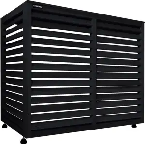 Wärmepumpe Verkleidung Klima Sichtschutz Abdeckung aus Holz imprägniert in anthr