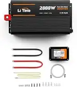LiTime 2000W Reiner Sinsuswellen Wechselrichter, 12V DC auf 230V AC Konverter, mit Fernbedienung,...