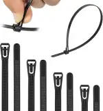 Armpow 100 Stück 7.6mm x 250mm Kabelbinder wiederverwendbar UV-Beständig Starkes Nylon Wiederlösb...