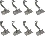 8X A2 Dachhaken 3-fach verstellbar-A2 Edelstahl V2A PV Photovoltaik Solar Montage Solarpanel Dachhalterung Dachhalter Solar Solarmodul befestigung set Dach Halterung Dachhacken Haken roof hook 115mm