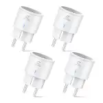 EIGHTREE Smart WLAN Steckdose 4er Pack, Alexa Zubehör WiFi Steckdose mit Strommessung, Sprachsteu...