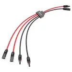 Solar-Anschlusskabel, Solar-Panel Y Zweig Parallelverbinder, 30A 1000V 6mm² 2 bis 4 Splitter Solar-Panel-Steckverbinder Verlängerungskabel Solarkabel Stecker,Solarpanel-Anschlusskabel (2 bis 4)