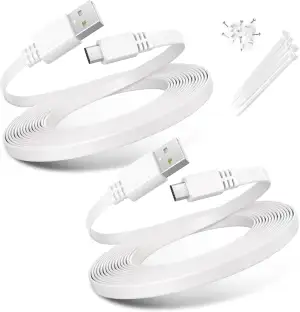 Basesailor Micro USB Kabel 6M 2 Stück,Lang 20 FT Flach Ladekabel Power Stromkabe