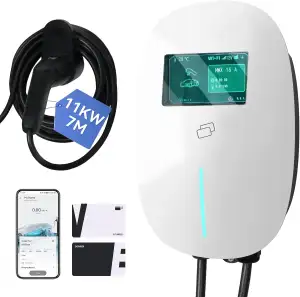 FULLWATT EV Ladegerät Typ 2 11 kW, Wallbox Ladestation mit APP und RFID, 3-Phasi