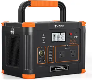 Tragbare Powerstation 500W (Spitze 1000W), 519Wh Solargenerator für den Außenber