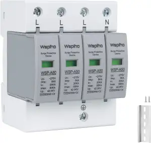 4-Polig 275V Überspannungsschutz,Überspannungsableiter Typ 1+Typ 2,20-50KA Übers