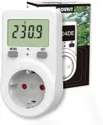NOVKIT Stromzähler für Steckdose, Energiekostenmessgerät, Stromverbrauchsmesser mit Speicherfunktion (230V / 16A / 3680W) (1)