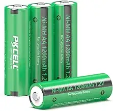 PKCELL AA Akku NIMH Wiederaufladbar Batterien 1200mAh 1,2V Vorgeladen für Solarl