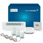 Homematic IP Smart Home Floor Heating Controller — 12-Way, + wall Thermostat + 3X Actuator — 3.3 V, intelligent Floor Heating via app, Alexa & Google Home, Save Energy, White