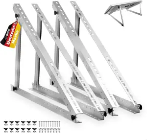 2 Sets GLIESE Balkonkraftwerk Halterung 114 cm,Aluminium Solarmodul Halterung,So