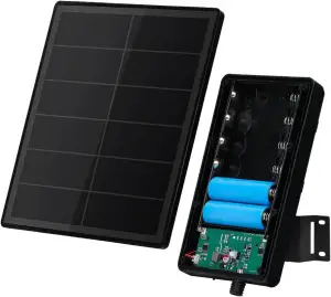Solarpanel 5W mit integrierten und austauschbaren Lithium Akku 6V 6000 mAh