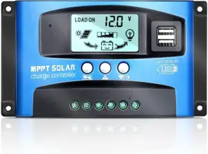 60A MPPT SolarLaderegler, Solar Ladegerät Controller mit LCD Display Dual USB me