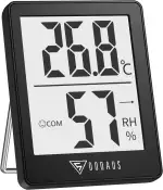 DOQAUS Raumthermometer Innen, Digitales Mini Thermo-Hygrometer Hohe Genauigkeit Temperatur und Lu...