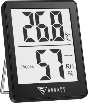DOQAUS Raumthermometer Innen, Digitales Mini Thermo-Hygrometer Hohe Genauigkeit 