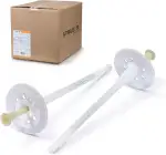 STRÜBER Dämmstoffdübel für WDVS (Ø 8x95mm - 200 Stück) Tellerdübel aus Nylon mit Kunststoffnagel Schlagdübel Thermodübel KTP für Styropor EPS Fassadendämmung Wärmedämmung ETA